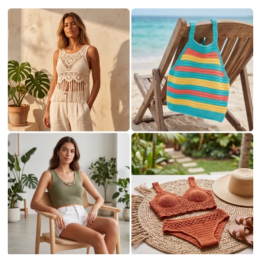 Moda Verão: tops e croppeds de crochê