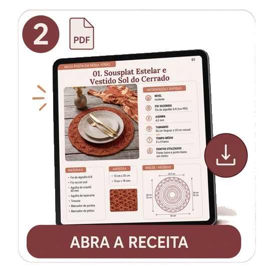 Receita aberta no celular com o passo a passo ilustrado